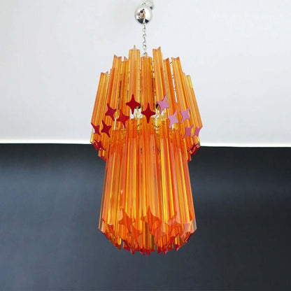 Murano Prisms Long Chandelier 12"