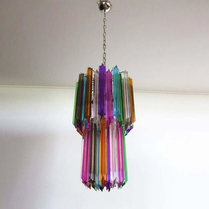 Murano Prisms Long Chandelier 12"