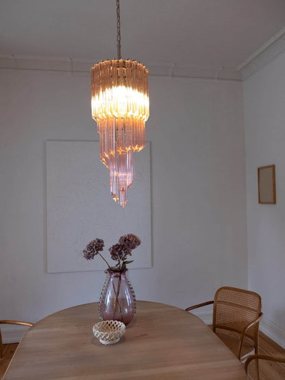 Murano Prisms Spiral Chandelier 14"