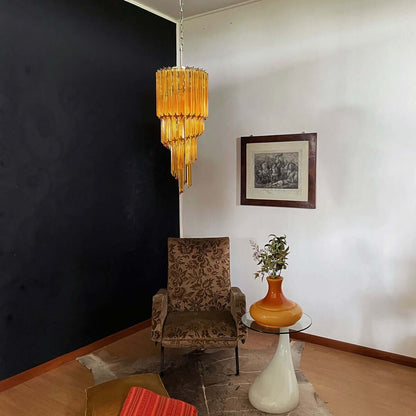 Murano Prisms Spiral Chandelier 14"