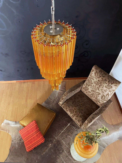 Murano Prisms Spiral Chandelier 14"