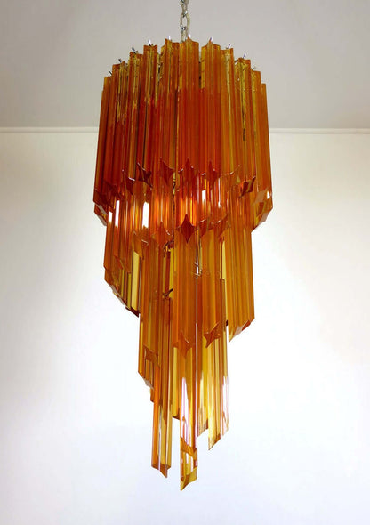 Murano Prisms Spiral Chandelier 14"