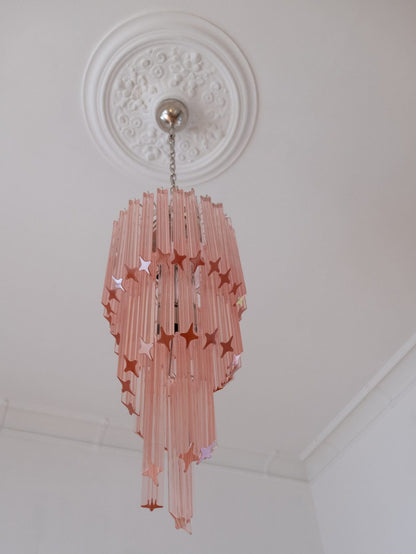 Murano Prisms Spiral Chandelier 14"