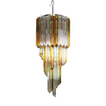 Murano Prisms Spiral Chandelier 14"