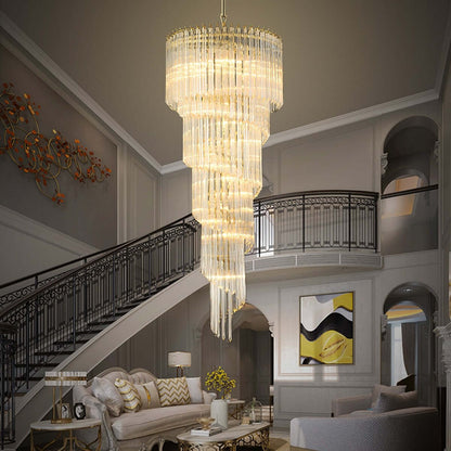 Murano Prisms Spiral Chandelier 16"