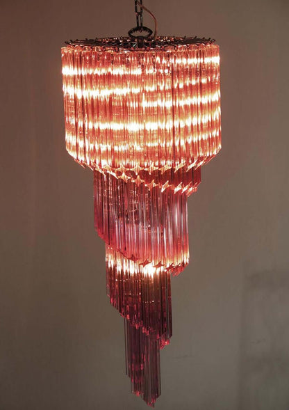 Murano Prisms Spiral Chandelier 16"