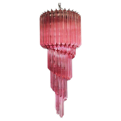 Murano Prisms Spiral Chandelier 16"