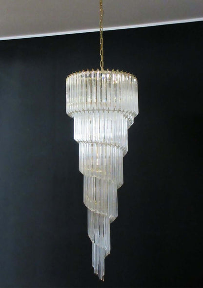 Murano Prisms Spiral Chandelier 16"