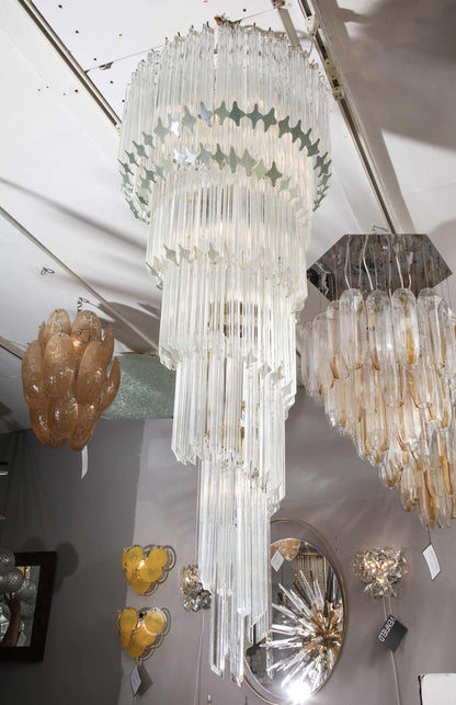 Murano Prisms Spiral Chandelier 21"