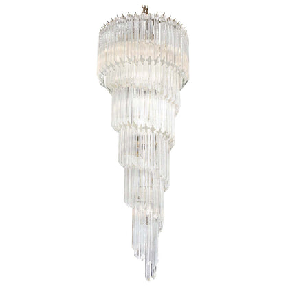 Murano Prisms Spiral Chandelier 21"