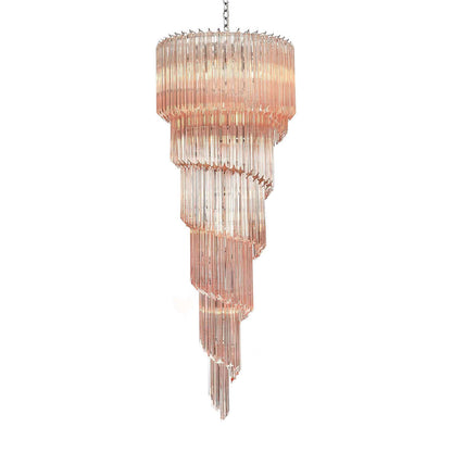 Murano Prisms Spiral Chandelier 21"