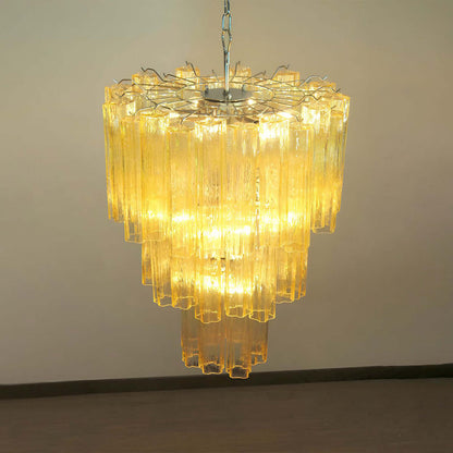Murano Tubes Chandelier 26"