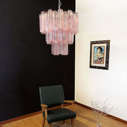 Murano Tubes Chandelier 26"