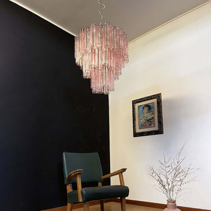 Murano Tubes Chandelier 26"
