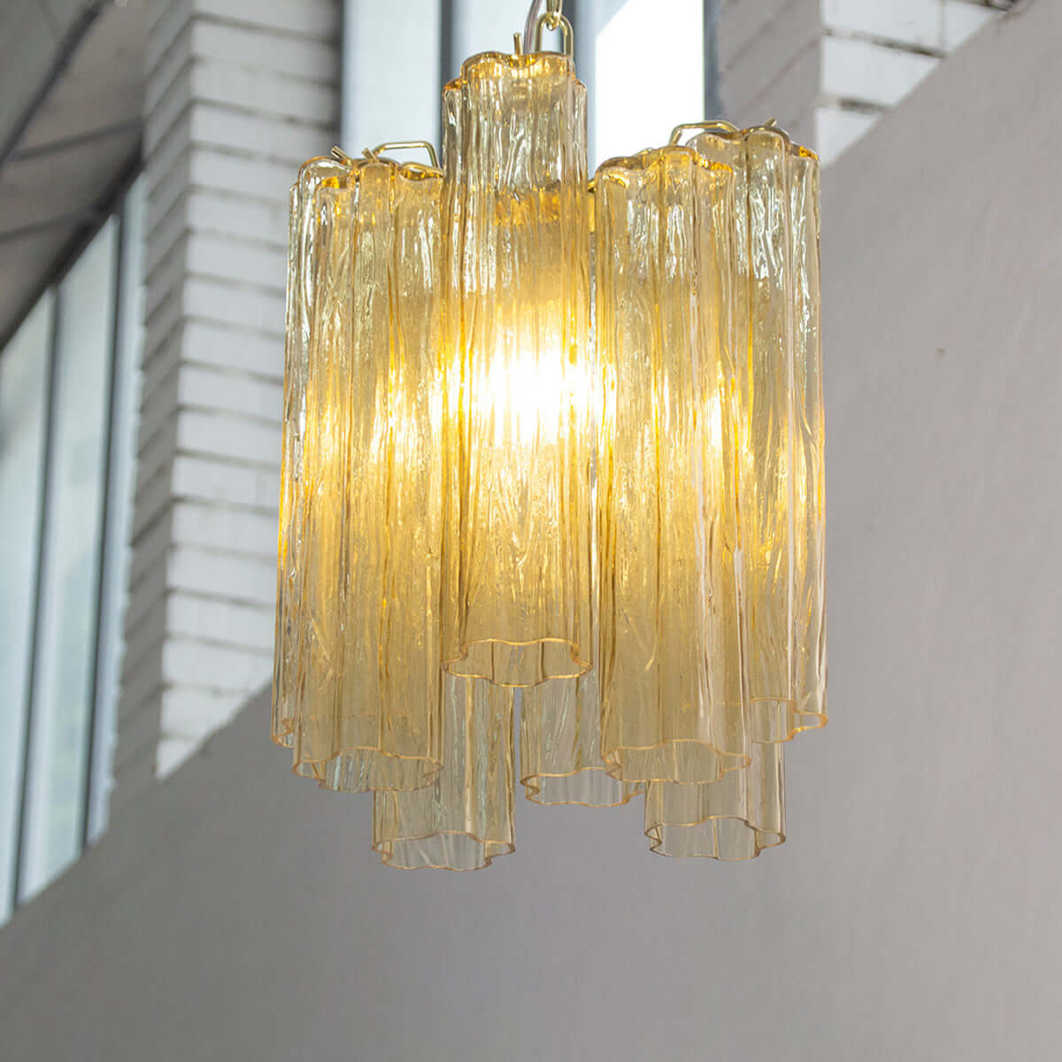 Murano Tubes Chandelier 11"