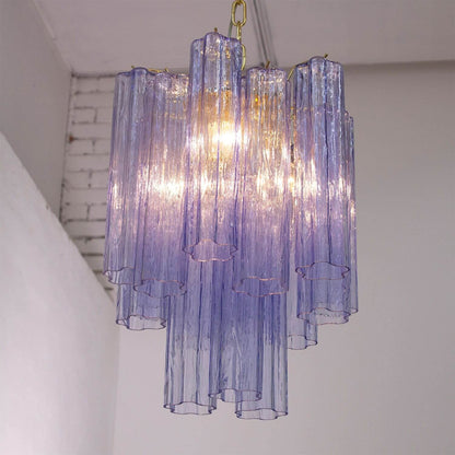 Murano Tubes Chandelier 19"