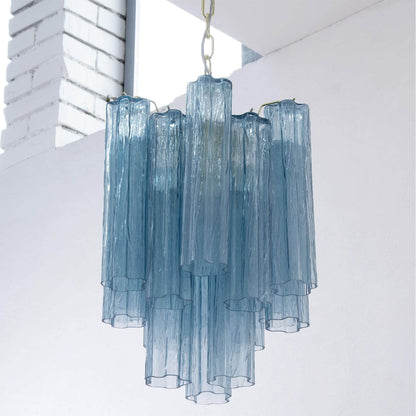 Murano Tubes Chandelier 19"