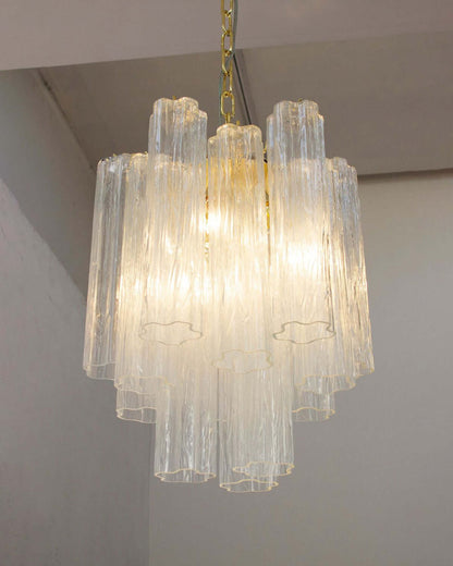 Murano Tubes Chandelier 19"