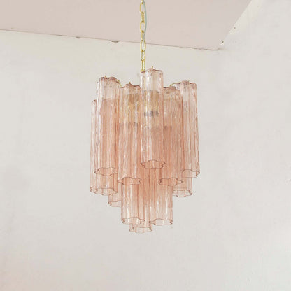 Murano Tubes Chandelier 19"