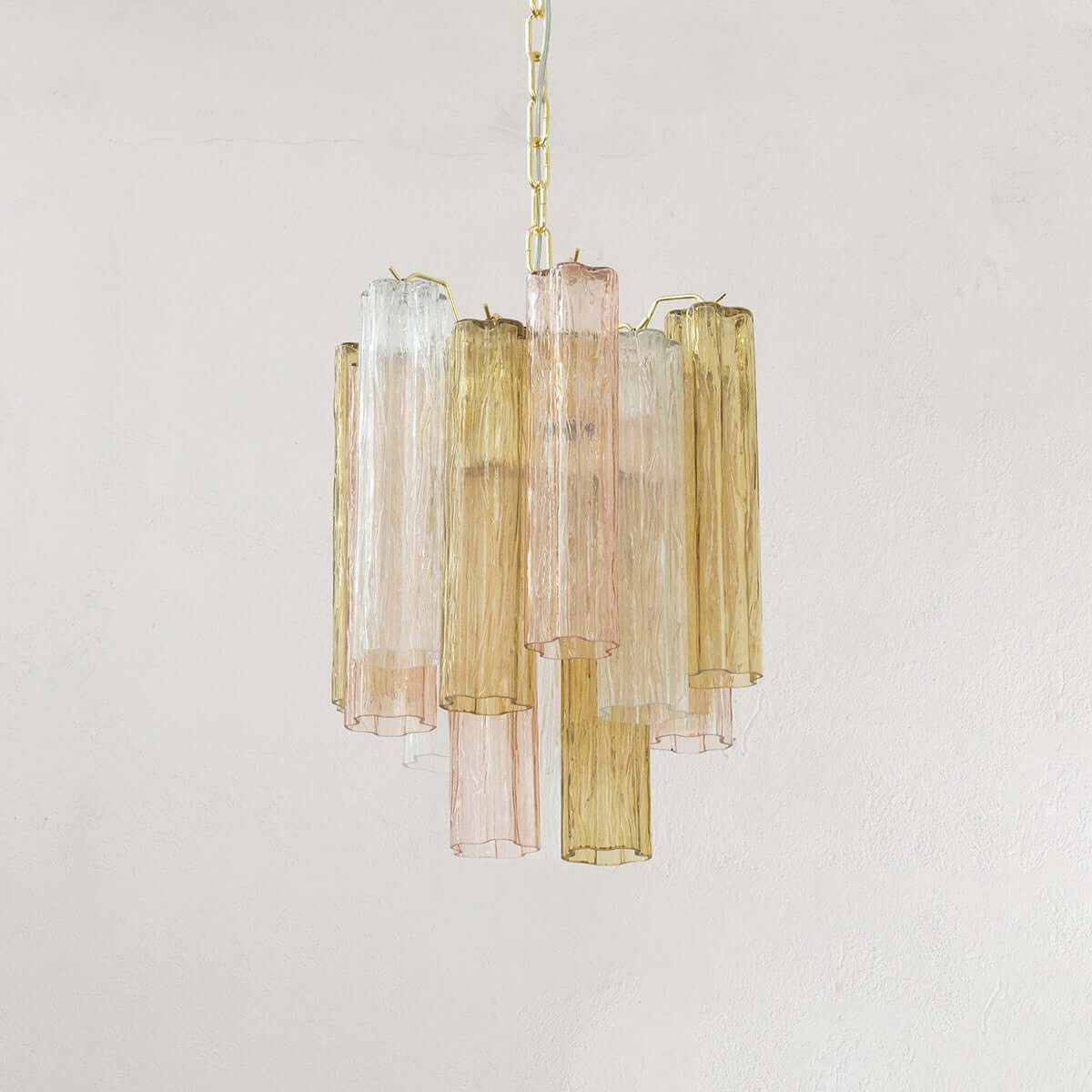 Murano Tubes Chandelier 19"