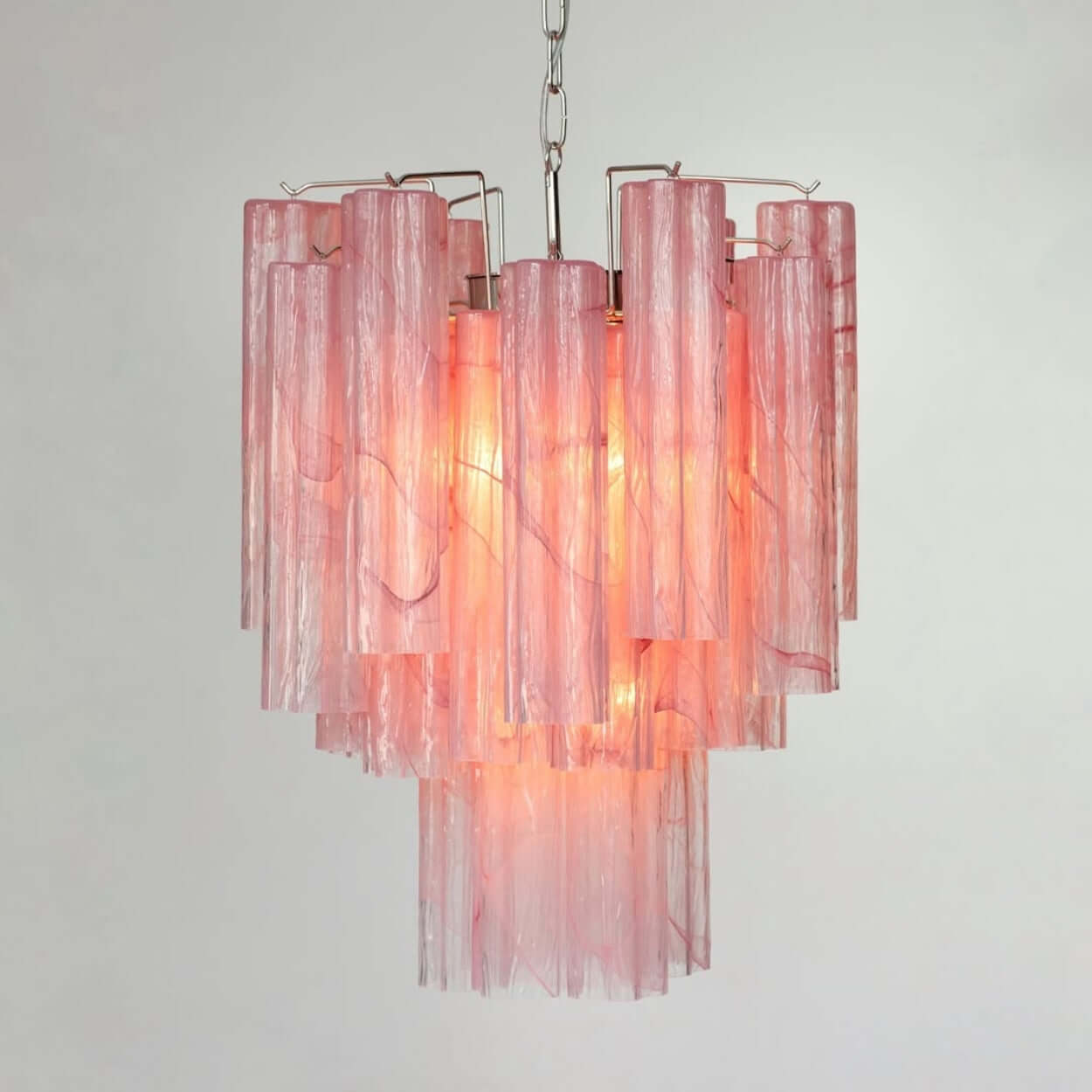 Murano Tubes Chandelier 19"