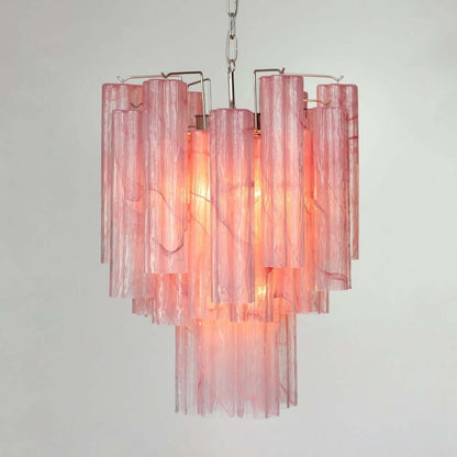 Murano Tubes Chandelier 19"