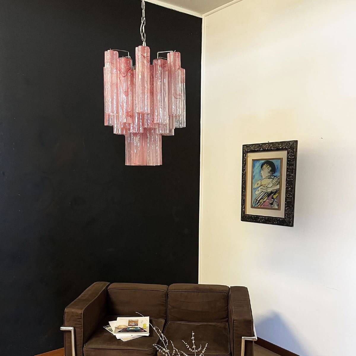 Murano Tubes Chandelier 19"