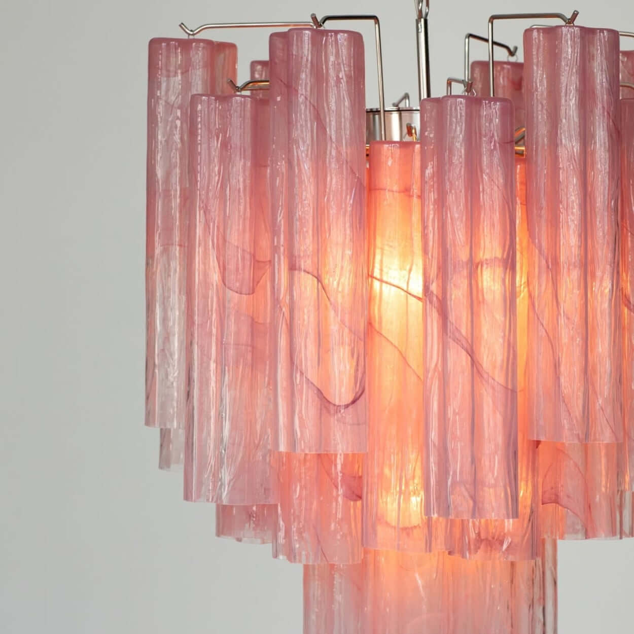 Murano Tubes Chandelier 19"