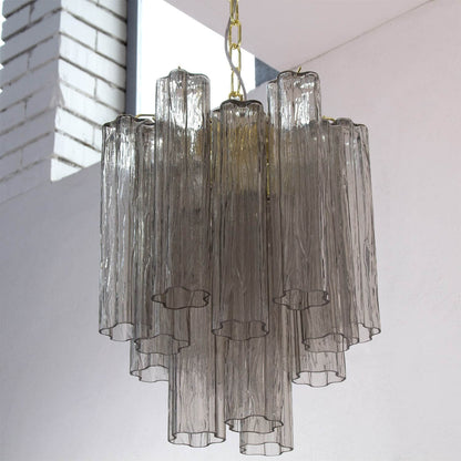 Murano Tubes Chandelier 19"