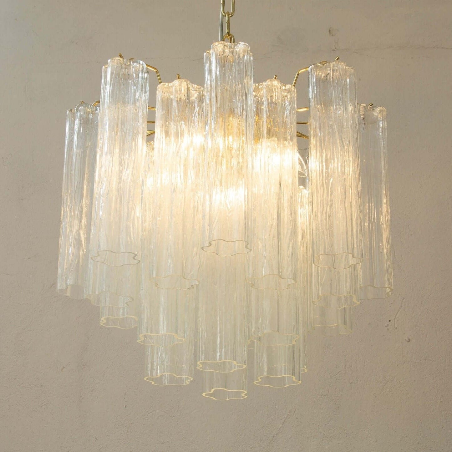 Murano Tubes Chandelier 20"