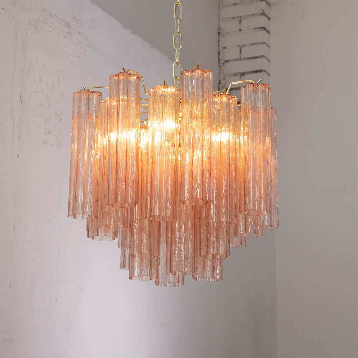 Murano Tubes Chandelier 20"