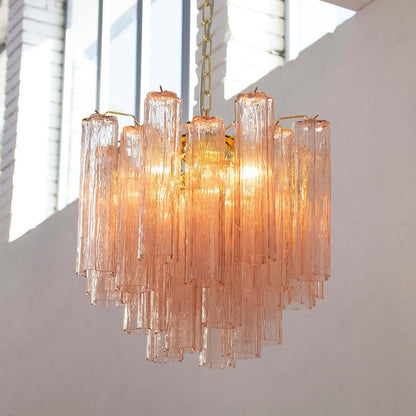 Murano Tubes Chandelier 20"