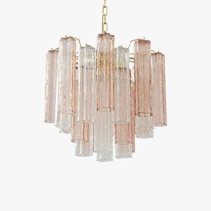 Murano Tubes Chandelier 20"