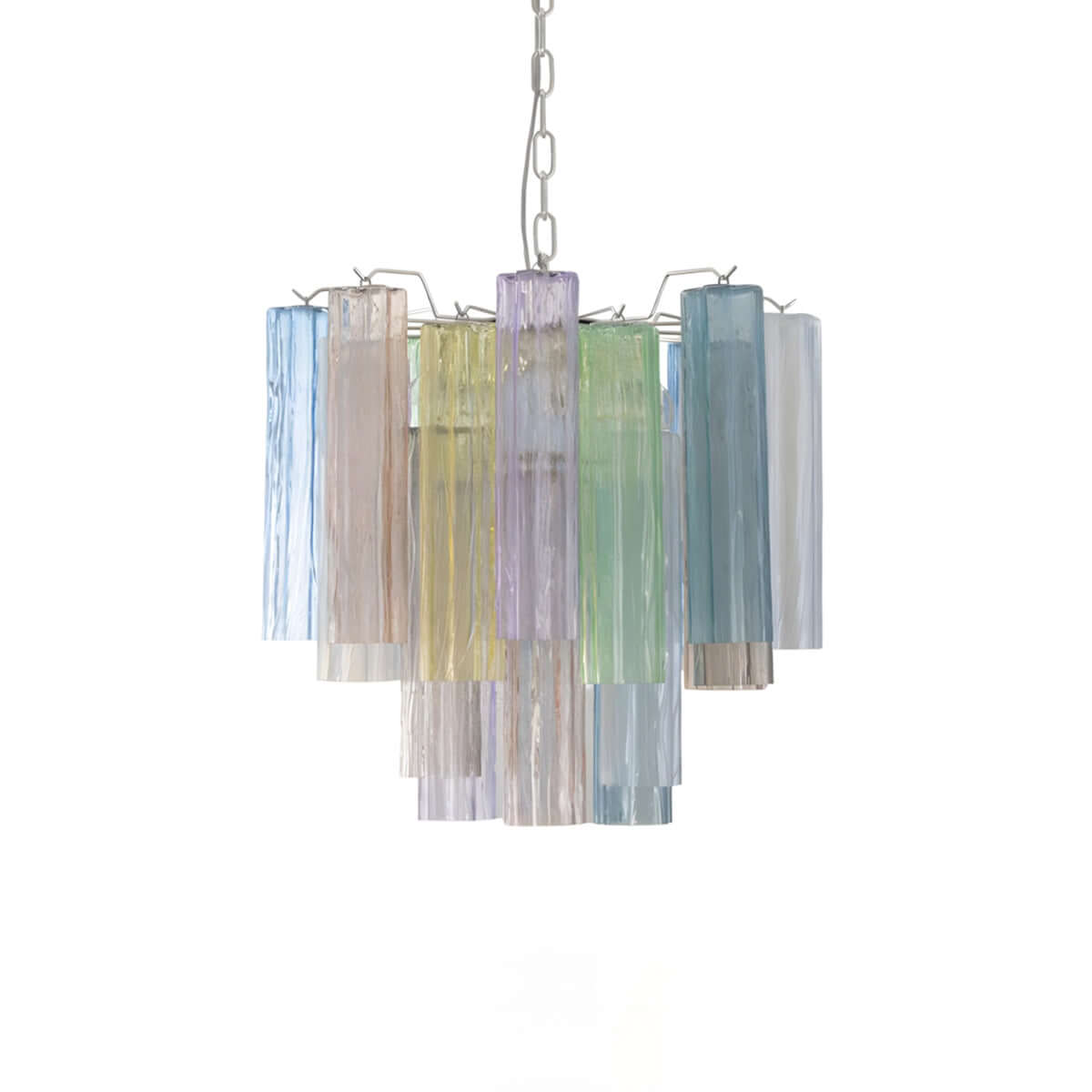 Murano Tubes Chandelier 20"