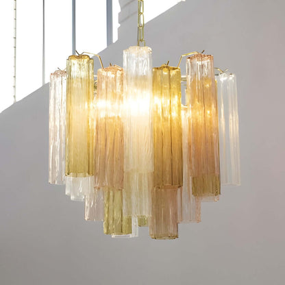 Murano Tubes Chandelier 20"