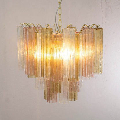 Murano Tubes Chandelier 23"
