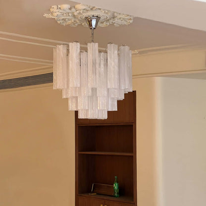 Murano Tubes Chandelier 23"