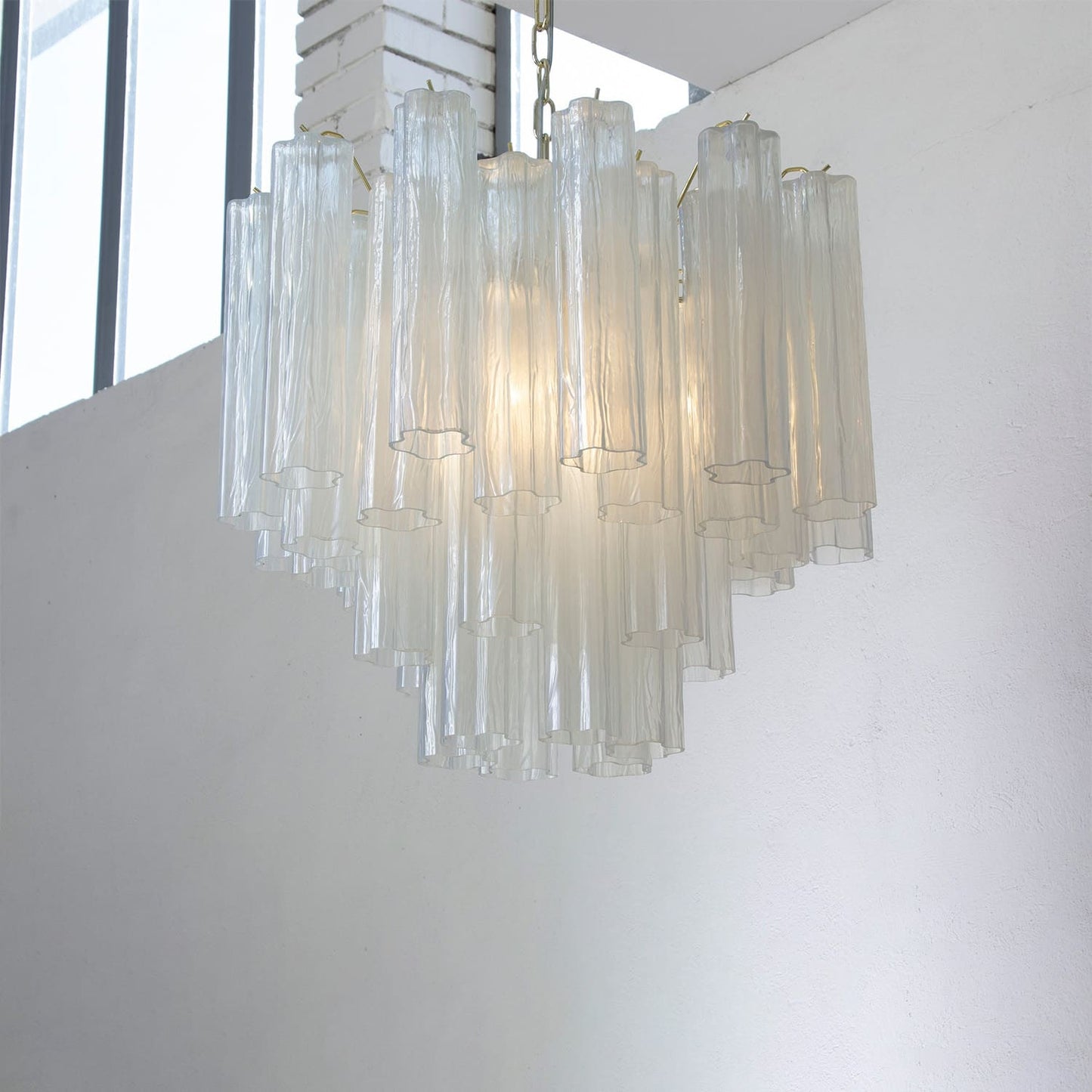 Murano Tubes Chandelier 23"