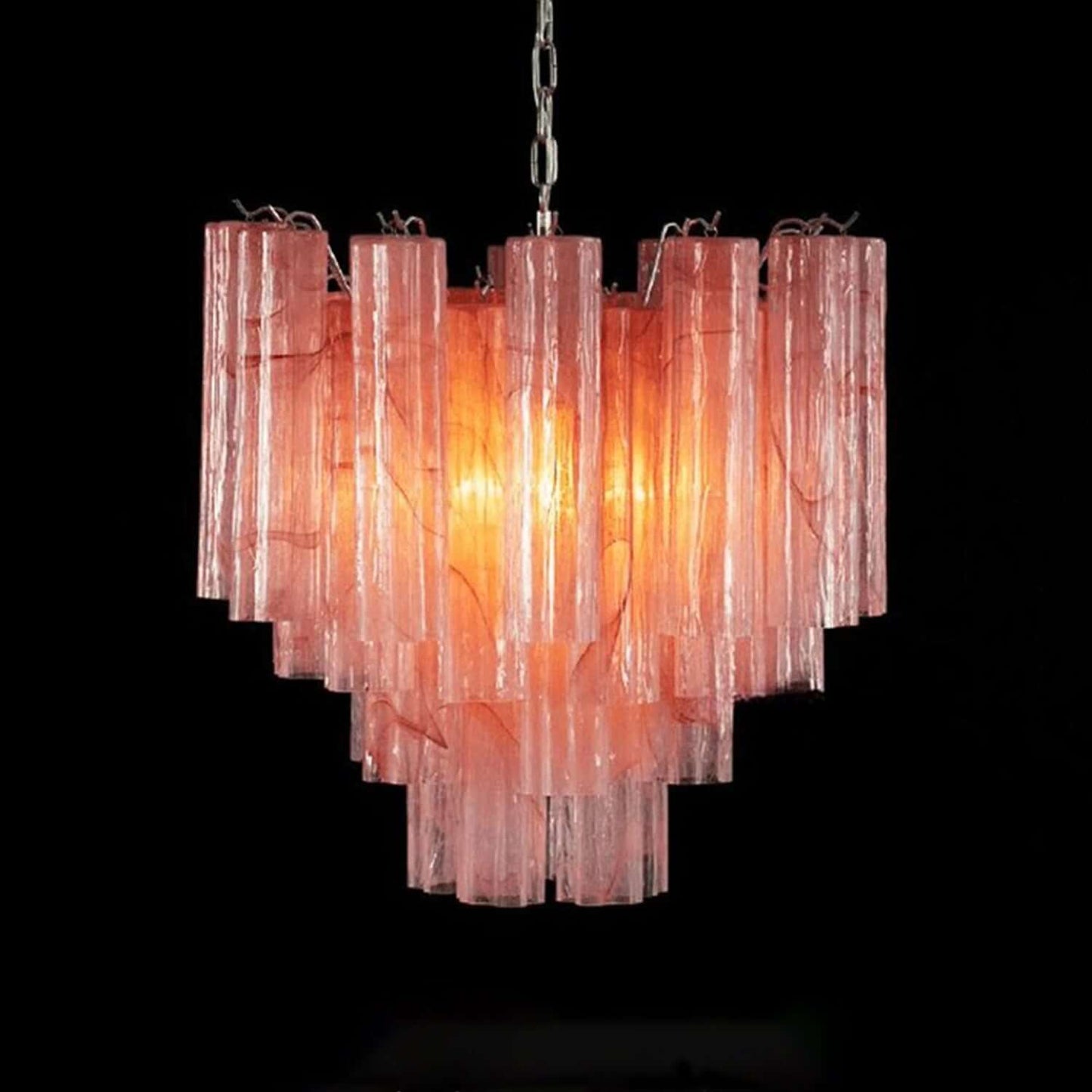Murano Tubes Chandelier 23"