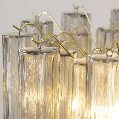 Murano Tubes Chandelier 23"