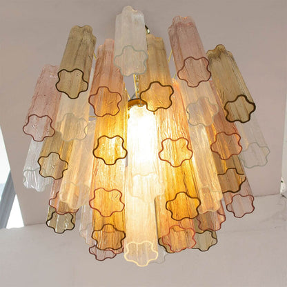 Murano Tubes Chandelier 23"