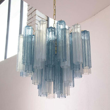 Murano Tubes Chandelier 23"