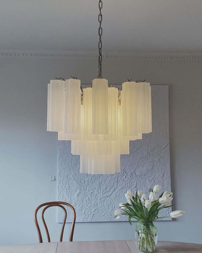 Murano Tubes Chandelier 23"