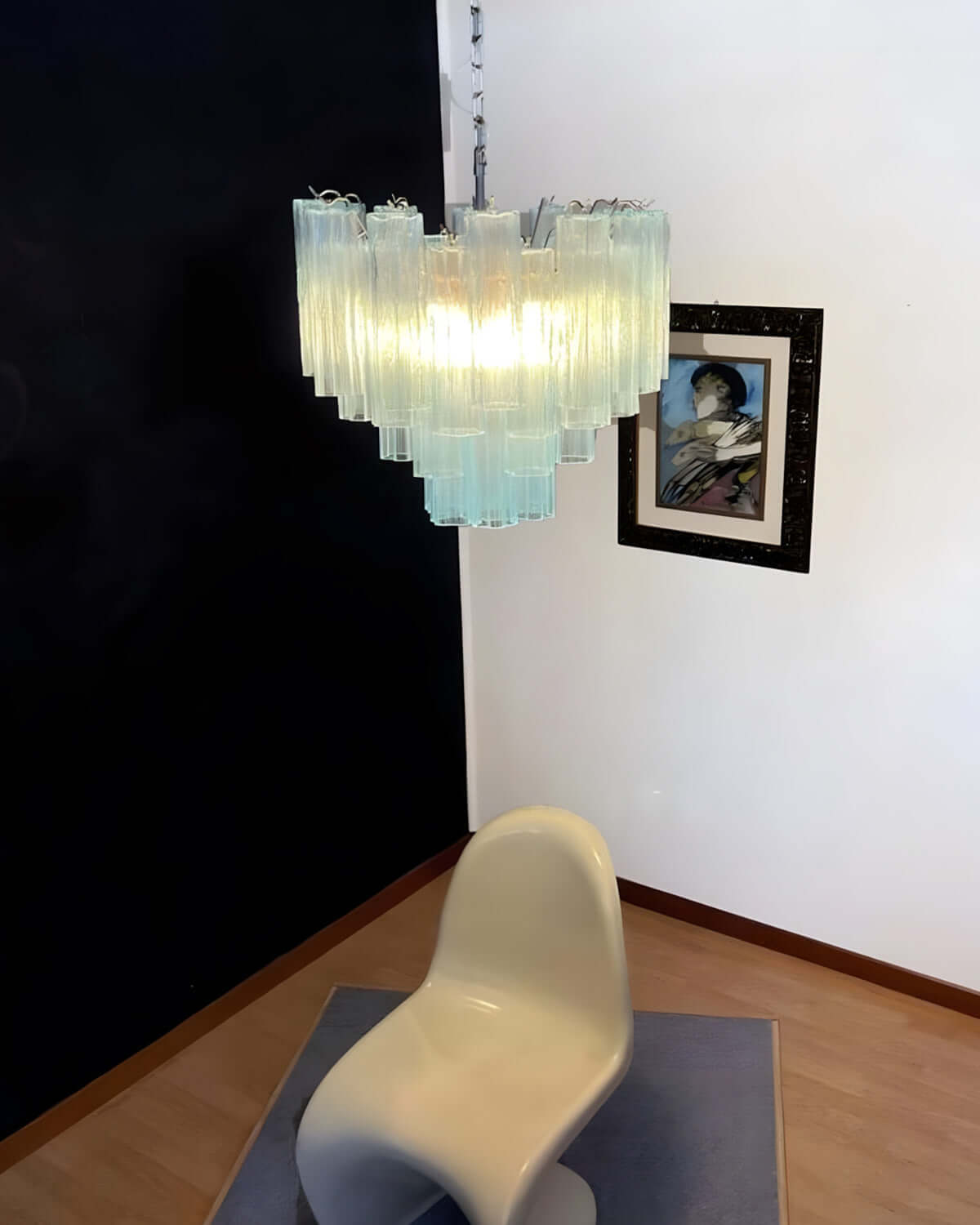 Murano Tubes Chandelier 23"