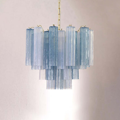 Murano Tubes Chandelier 23"