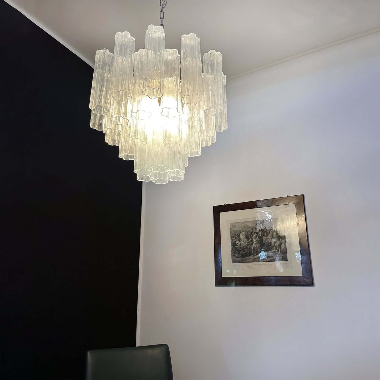 Murano Tubes Chandelier 23"