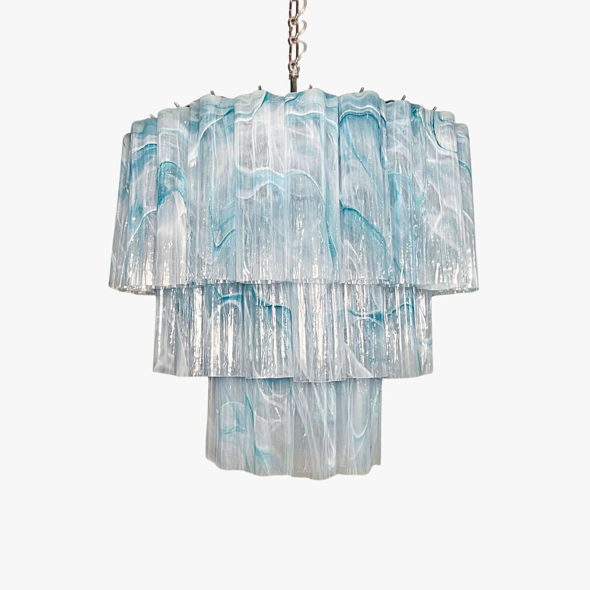 Murano Tubes Chandelier 25"