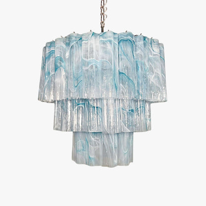 Murano Tubes Chandelier 25"