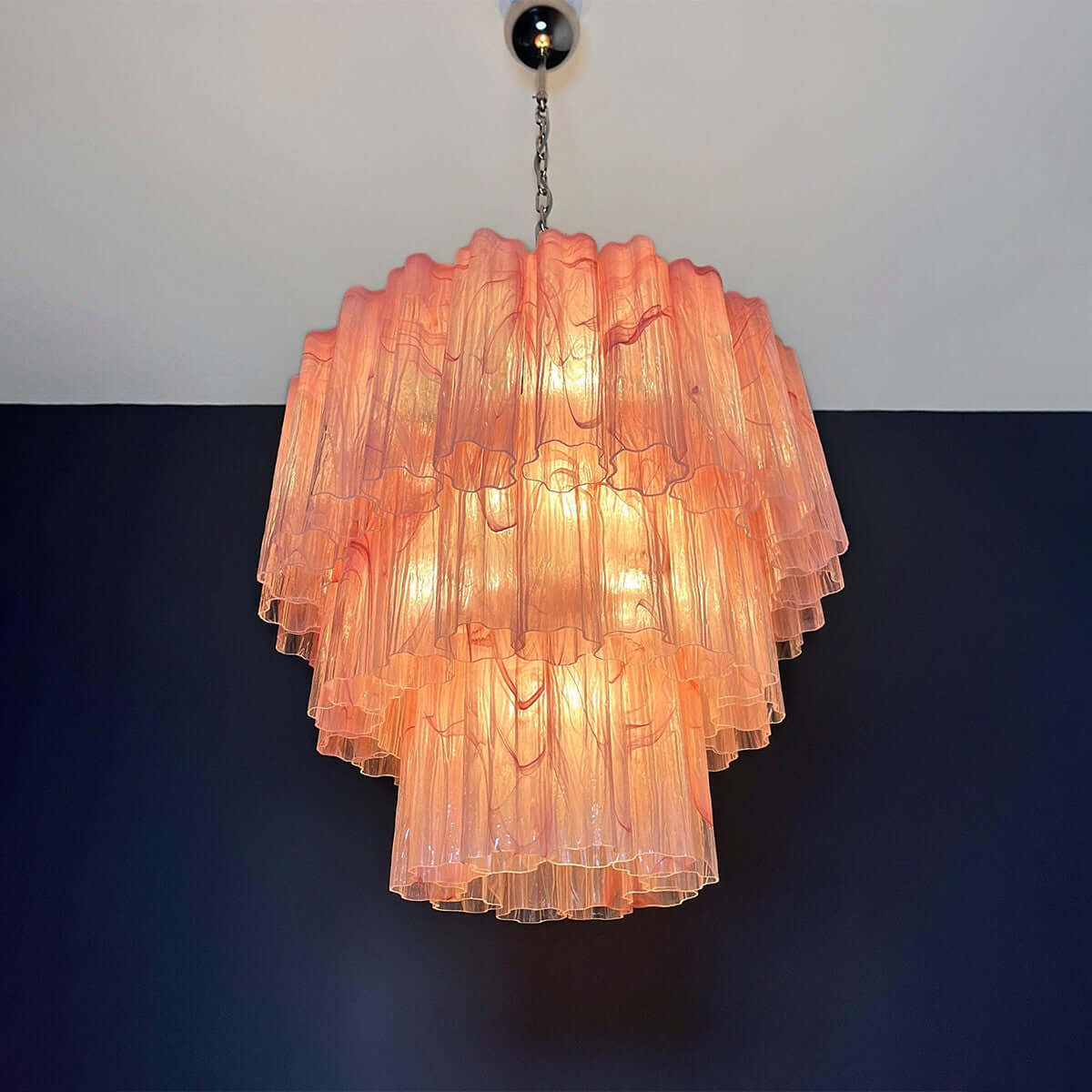 Murano Tubes Chandelier 25"