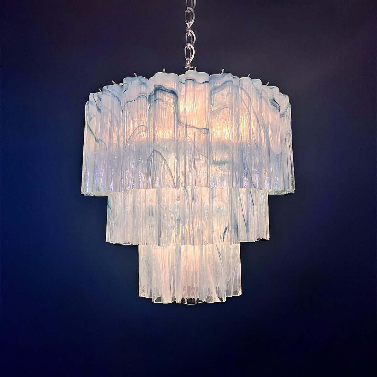 Murano Tubes Chandelier 25"